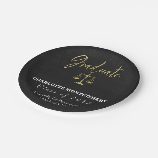 Elegant Law School Afstuderen Papieren Bordje (Gekanteld)