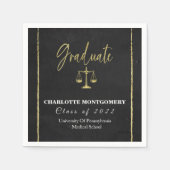 Elegant Law School Afstuderen Servet (Voorkant)