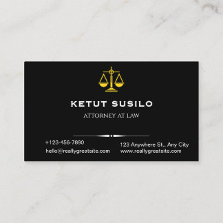 Elegant Lawyer Business Card | Attorney & Legal  Visitekaartje