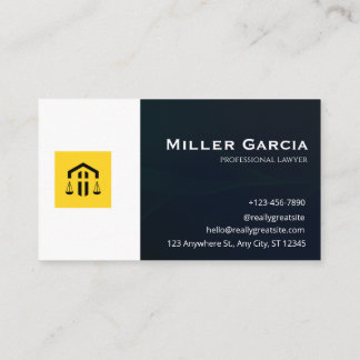 Elegant Lawyer Business Card | Attorney & Legal  Visitekaartje