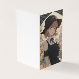 Élégant LBD Anime Petit Robe Noir Blanc