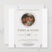 Elegant Leaf Arch Wedding Invitation with Ecclesia (Devant)