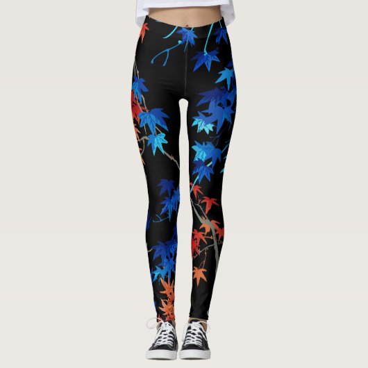 Elegant Leaf en Branch Pattern-Leggings Leggings (Voorkant)