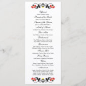 Elegant Leaf Florals and Swirls Wedding Programme Programma (Achterkant)
