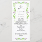 Elegant Leaf Florals and Swirls Wedding Programme Programma (Voorkant)