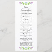Elegant Leaf Florals and Swirls Wedding Programme Programma (Achterkant)