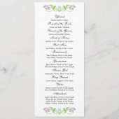 Elegant Leaf Florals and Swirls Wedding Programme Programma (Achterkant)