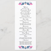 Elegant Leaf Florals and Swirls Wedding Programme Programma (Achterkant)