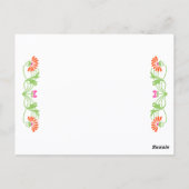 Elegant Leaf Florals & Swirls Table Number Kaart (Achterkant)