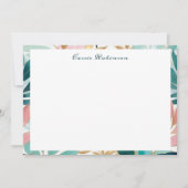 Elegant Leaf Pattern Personalized Notitiekaartje (Voorkant)