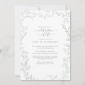 Elegant Leaf Sage Green Celebration of Life Kaart (Voorkant)