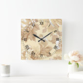 Elegant Leaf Square Roman Numeras Clock Vierkante Klok (Huis)