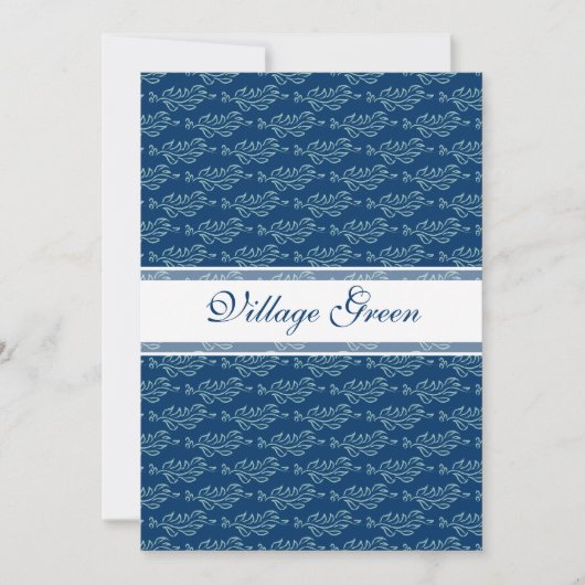 Elegant Leafy Art Nouveau Arts and Crafts Pattern Kaart (Voorkant)