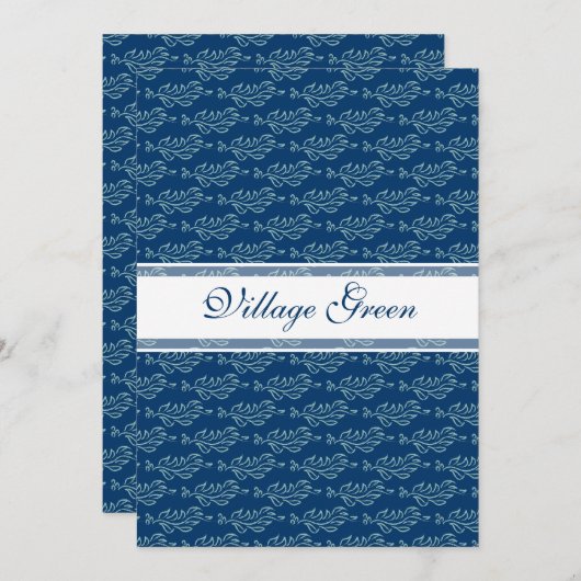 Elegant Leafy Art Nouveau Arts and Crafts Pattern Kaart (Voorkant / Achterkant)