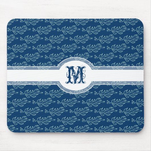 Elegant Leafy Art Nouveau Arts and Crafts Pattern Muismat (Voorkant)