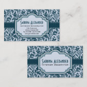 Elegant Leafy Art Nouveau Arts and Crafts Pattern Visitekaartje (Voorkant / Achterkant)