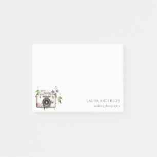 Elegant  Leafy Floral Camera Foto Post-it® Notes