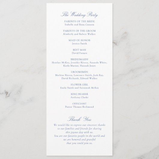  Elegant Leafy Floral Crest Bruiloft Programma (Achterkant)