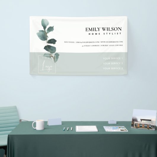 ELEGANT LEAFY FOLIAGE GREENERY WATERVERF KANTOOR SPANDOEK (Beurs)