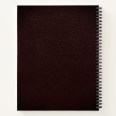 Elegant Leather Luxury Gold Initiaal Logo Notitieboek (Achterkant)