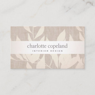 Elegant Leaves Chique Interieur Design Beige Natuu Visitekaartje