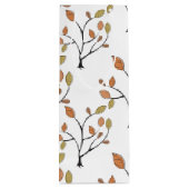 Elegant Leaves Wijn Cadeautas (Achterkant)