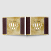 Elegant leder- en papier — Surname Motto Gastenboek (Volledig)