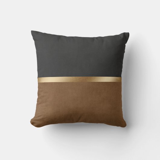 Elegant leder kussen (Voorkant)