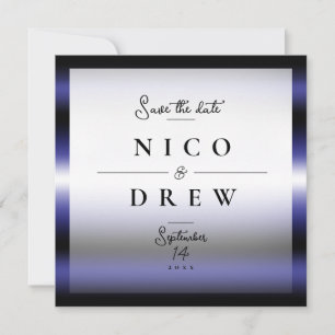 Elegant lederen trots bruiloft save the date