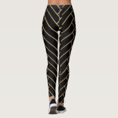 Élégant Leggings Black & Gold (Dos)