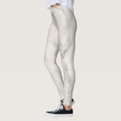 Élégant leggings en marbre blanc (Gauche)