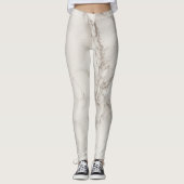 Élégant leggings en marbre blanc (Devant)