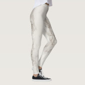 Élégant leggings en marbre blanc (Droite)