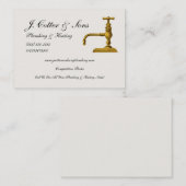 Elegant leidingwerk en verwarming visitekaartje (Voorkant / Achterkant)