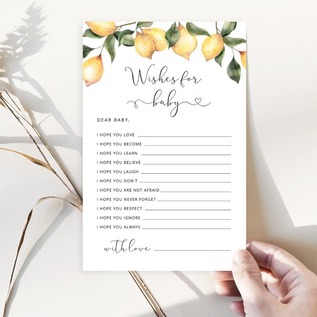 Elegant lemon baby shower wenst baby (Creator heeft geüpload)