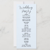 Elegant Lemon en Greenery Blue Wedding Program (Achterkant)