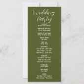 Elegant Lemon en Greenery Green Wedding Programme (Achterkant)