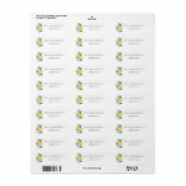 Elegant Lemon Foliage Calligraphy Script Name Etiket (Full Sheet)
