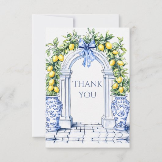 Elegant Lemon Grove Bedankkaart (Voorkant)