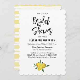 Élégant Lemon Summer Bridal Show Invitation