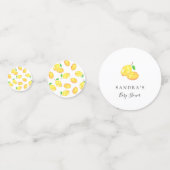 Elegant Lemon Theme Baby shower Minimale Moderne Confetti (Voorkanten)