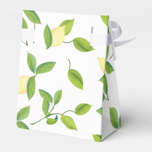 Elegant Lemon Theme Favor Box Bedankdoosjes (Achterkant)