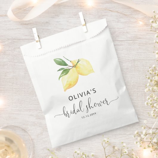 Elegant Lemon Vrijgezellenfeest Favor Bags Bedankzakje (Geknipt)