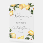 Elegant Lemon vrijgezellenfeest welkom Acryl Bord (Hoek)