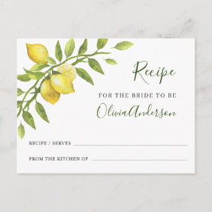 Elegant Lemons Greenery Vrijgezellenfeest Recipe K Briefkaart