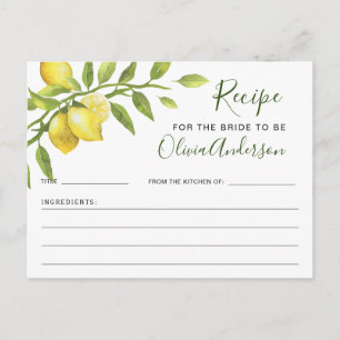 Elegant Lemons Greenery Vrijgezellenfeest Recipe K Briefkaart