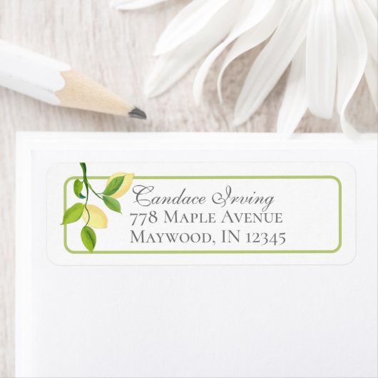 Elegant Lemons Return Address Label (Insitu)