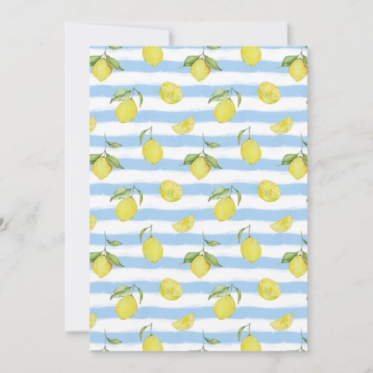 Elégant Lemons Summer Party Invitation (Dos)