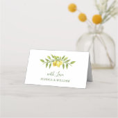 Elegant Lemons Waterverf Greenery Wedding (Achterkant)