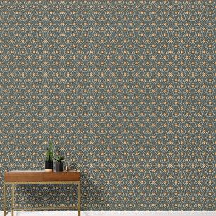 Elegant lente bloemmotief groen behang